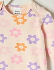Teeny Weeny Play Time Flower Long-Sleeve Bodysuit, Pink product photo View 02 S