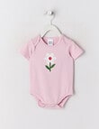Teeny Weeny Play Time Flower Short-Sleeve Bodysuit, Orchid product photo