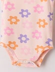 Teeny Weeny Play Time Flower Sleeveless Bodysuit, Pink product photo View 02 S