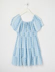 Switch Floral Stripe Tilly Skort Dress, Light Cornflower product photo