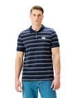 Canterbury Yarn Dyed Stripe Polo Shirt, Navy product photo