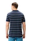 Canterbury Yarn Dyed Stripe Polo Shirt, Navy product photo View 02 S