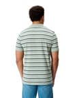 Canterbury Yarn Dyed Stripe Polo Shirt, Iceberg Green product photo View 02 S