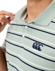 Canterbury Yarn Dyed Stripe Polo Shirt, Iceberg Green product photo View 03 S