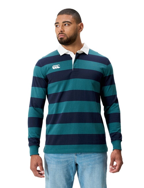 Canterbury Yarn Dyed Stripe Rugby Jersey, Balsam product photo