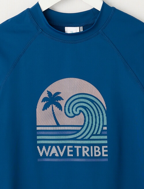 Wavetribe Palm Tree Short Sleeve Rash Top, Ink product photo View 02 L