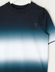 Wavetribe Ombre Short Sleeve Rash Top, Charcoal product photo View 02 S