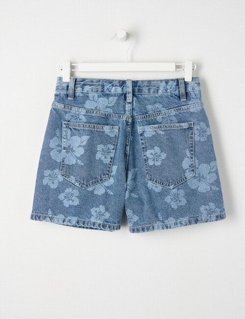 Switch Hibiscus Olivia Aline High Rise Denim Short, Mid Blue product photo View 02 L