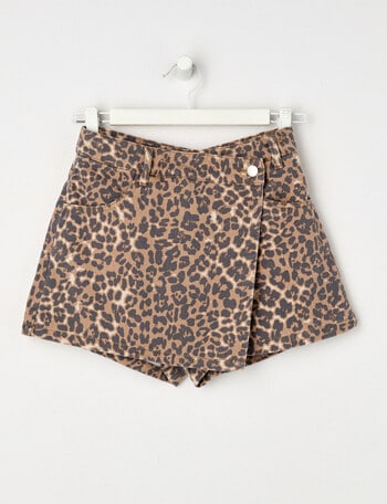 Switch Animal Denim Skort, Natural product photo