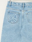 Switch Harlow, Wide Leg Applique Bow Jean, Light Blue product photo View 02 S