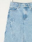 Switch Harlow, Wide Leg Applique Bow Jean, Light Blue product photo View 03 S