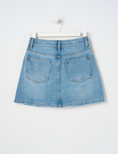 Switch Denim Mini Skirt, Light Blue product photo View 02 L