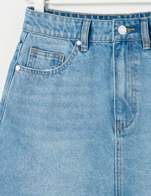 Switch Denim Mini Skirt, Light Blue product photo View 03 L