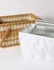 Terrace Stripe Picnic Basket, Natural & White product photo View 04 S