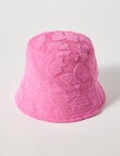 Mac & Ellie Towelling Bows Bucket Hat, Fuchsia product photo