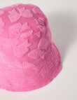 Mac & Ellie Towelling Bows Bucket Hat, Fuchsia product photo View 02 S