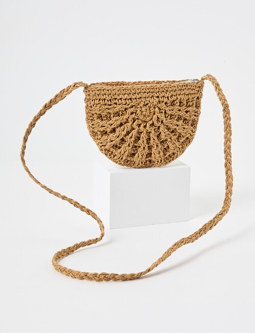Switch Mini Straw Crossbody Bag, Natural product photo