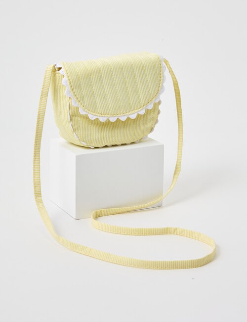 Mac & Ellie Stripe Crossbody Bag, Lemon product photo
