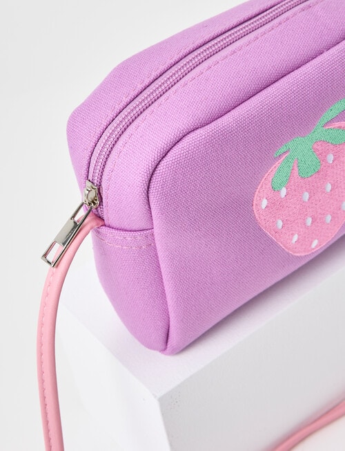 Mac & Ellie Strawberry Crossbody Bag, Purple product photo View 03 L