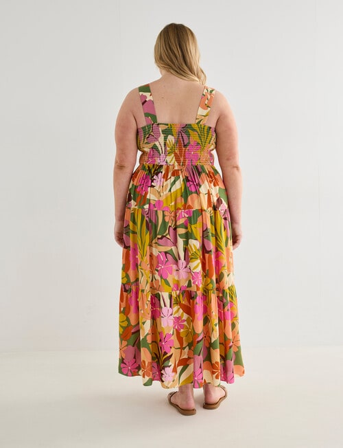 Studio Curve Printed Sundress, Spring Floral product photo View 02 L