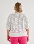 Studio Curve Mesh Knit Jumper, Ecru product photo View 02 S