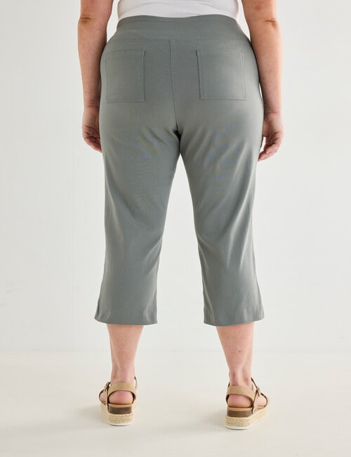 Studio Curve Cropped Bengaline Pants, Sage product photo View 02 L