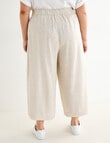 Studio Curve Linen Blend Crop Pant, Oatmeal product photo View 02 S
