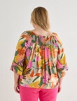 Studio Curve Smock Top, Spring Floral product photo View 02 S