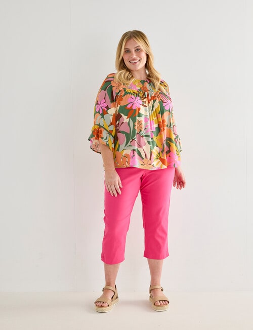 Studio Curve Smock Top, Spring Floral product photo View 03 L