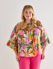 Studio Curve Smock Top, Spring Floral product photo View 04 S