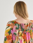 Studio Curve Smock Top, Spring Floral product photo View 07 S