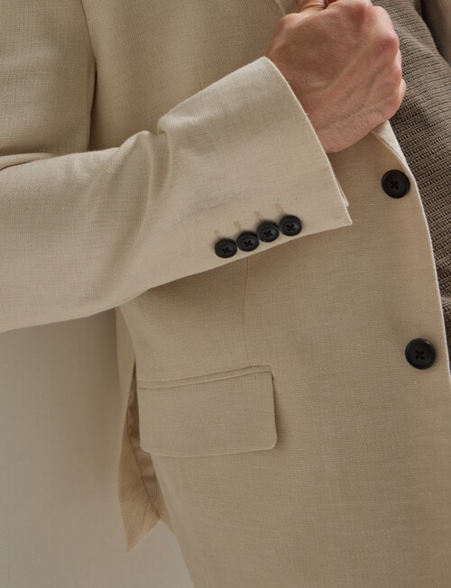 Laidlaw + Leeds Tailored Linen Blend Jacket, Sand product photo View 05 L