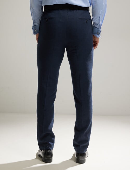 Laidlaw + Leeds Tailored Linen Blend Pant, Navy product photo View 02 L