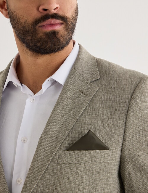 Laidlaw + Leeds Tailored Linen Blend Jacket, Green product photo View 05 L