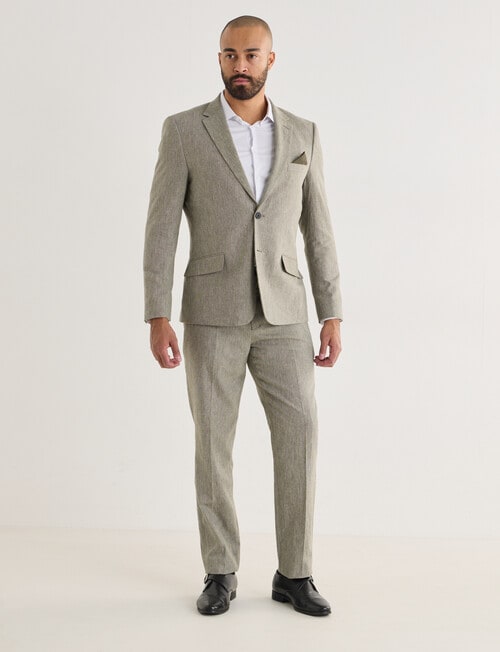 Laidlaw + Leeds Tailored Linen Blend Pant, Green product photo View 05 L