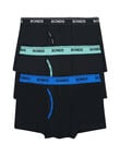 Bonds Guyfront Micro Trunk, 3-Pack, Nu Black with Blue, Neo & Black Waistbands product photo