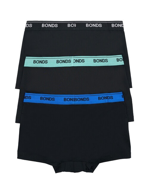 Bonds Guyfront Micro Trunk, 3-Pack, Nu Black with Blue, Neo & Black Waistbands product photo View 02 L