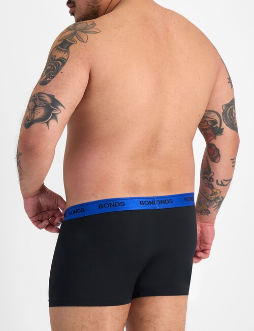 Bonds Guyfront Micro Trunk, 3-Pack, Nu Black with Blue, Neo & Black Waistbands product photo View 05 L