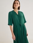 Jigsaw Paradise Pleated Midi Dress, Green product photo View 04 S