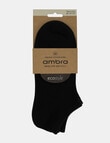 Ambra Organic Cotton Blend Mesh Low Cut, 2-Pack, Black product photo