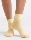 Ambra Organic Cottin Cuffed Rib Crew Sock, 2-Pack, Meringue & Grey Marle product photo View 04 S