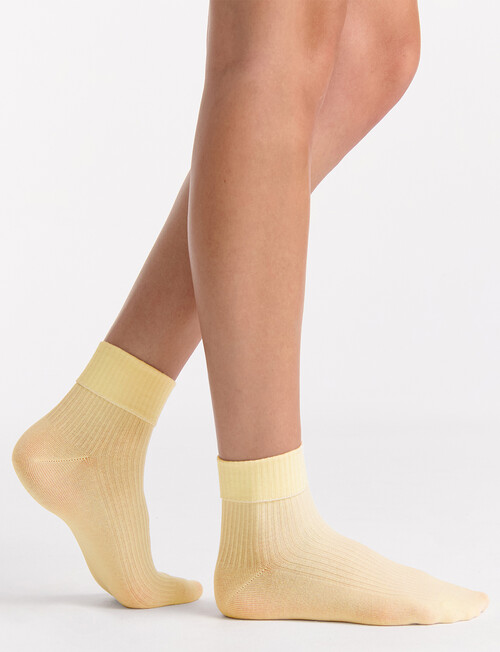 Ambra Organic Cottin Cuffed Rib Crew Sock, 2-Pack, Meringue & Grey Marle product photo View 05 L