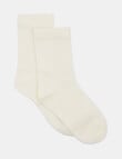 Ambra Organic Cotton Net Crew Sock, Buttercream product photo View 02 S