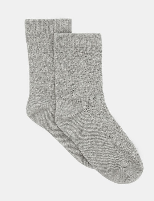 Ambra Organic Cotton Net Crew Sock, Greymarle product photo View 02 L
