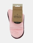 Ambra Organic Cotton Rib Top Crew Sock, 2-Pack, Ballet & Fudge product photo