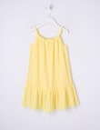 Mac & Ellie Gathered Neck Broderie Dress, Lemon product photo