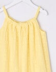 Mac & Ellie Gathered Neck Broderie Dress, Lemon product photo View 02 S
