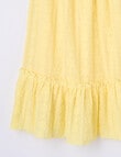 Mac & Ellie Gathered Neck Broderie Dress, Lemon product photo View 03 S