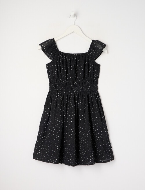 Switch Spot Elouise Shirred Detail Dress, Black product photo