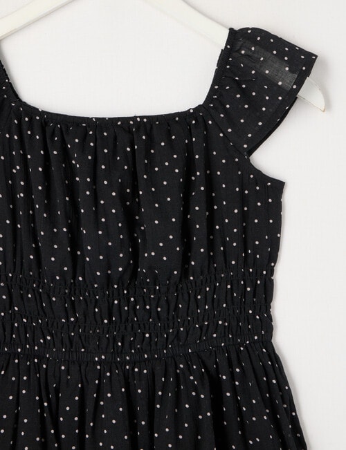 Switch Spot Elouise Shirred Detail Dress, Black product photo View 02 L